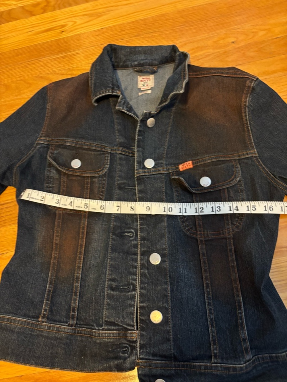Miss Sixty Blue Denim Jacket with Brown Fade - Picture 3 of 4